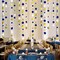 4 Set of Royal blue gold - 46 Ft Navy Blue and Gold Circle Dots Garland Royal Blue Hanging Paper Polka Dot Streamer for Birthday Wedding Bridal Baby Shower Graduations Nautical Ahoy Achor Pirate Theme Party Decorations Supplies